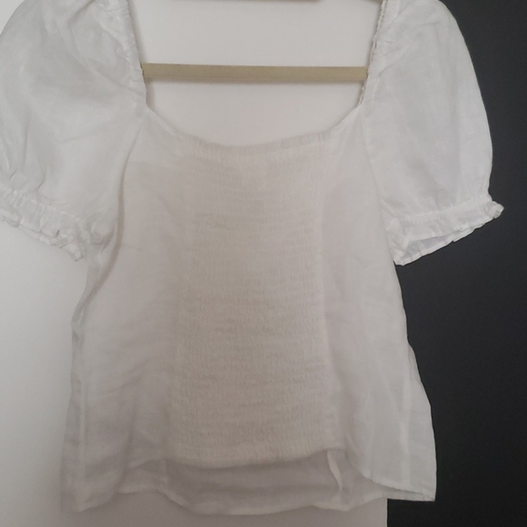 H&M White Linen Top - Picture 2 of 2